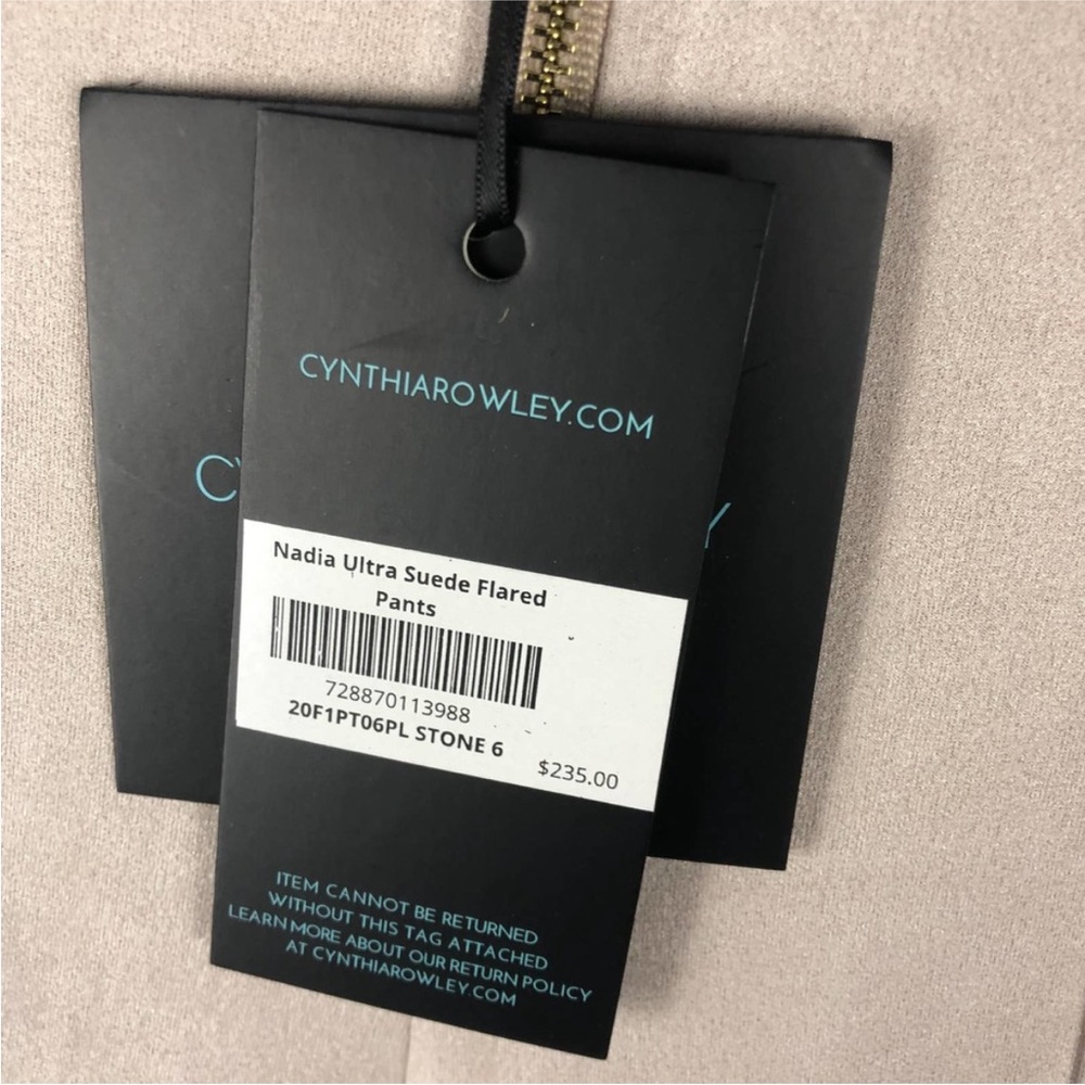 NWT Cynthia rowley bootcut pants in color stone. Size 6 - Picture 3 of 5